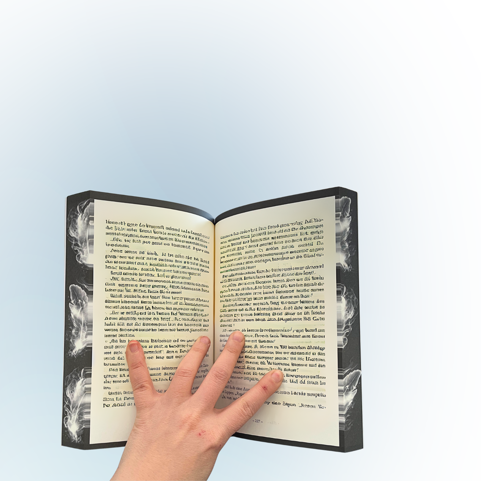 Farbschnitt im geöffneten Zustand